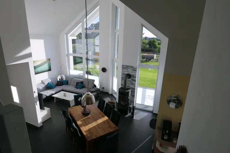 Wohnbereich von der Galerie aus gesehen